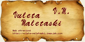 Vuleta Maletaški vizit kartica